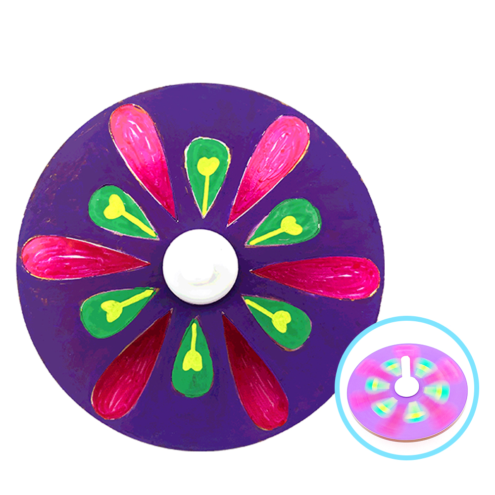 [만들기]아크릴 전통무늬 팽이-물방울꽃무늬
