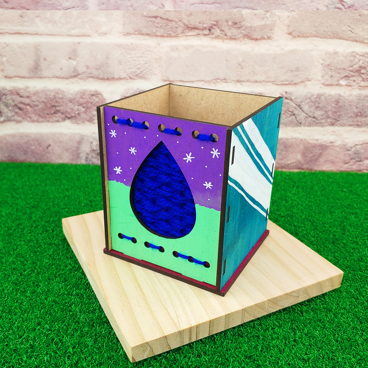 DIY 연필꽂이 만들기 위빙키트-물방울