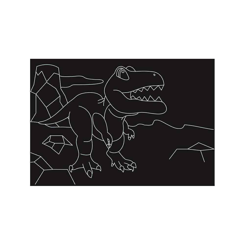 [오렌지네1652] 스크래치 아트 공룡 - 티라노 사우루스