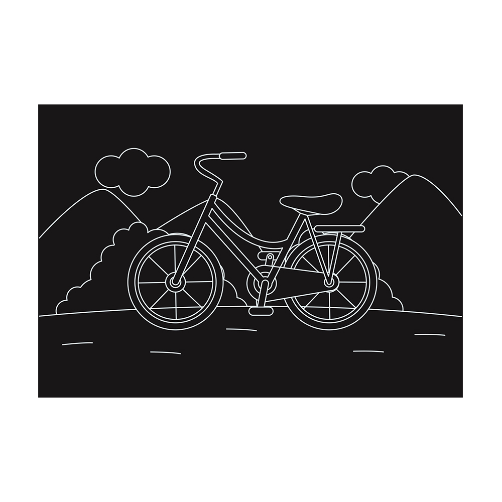 [오렌지네1657] 스크래치 아트 교통수단 - 자전거