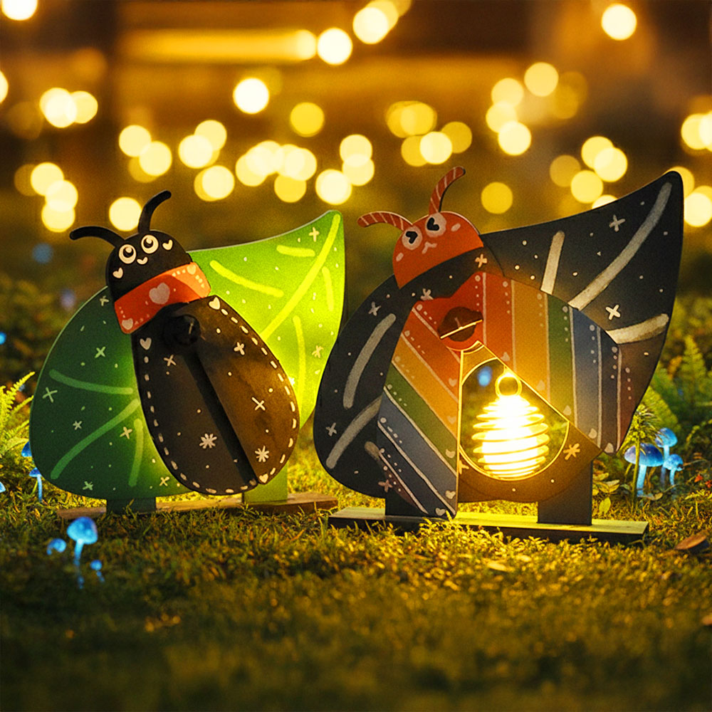 반딧불이 곤충 입체 우드 LED 무드등 스탠딩 장식 만들기 키트 / DIY 조명 캠핑 여름