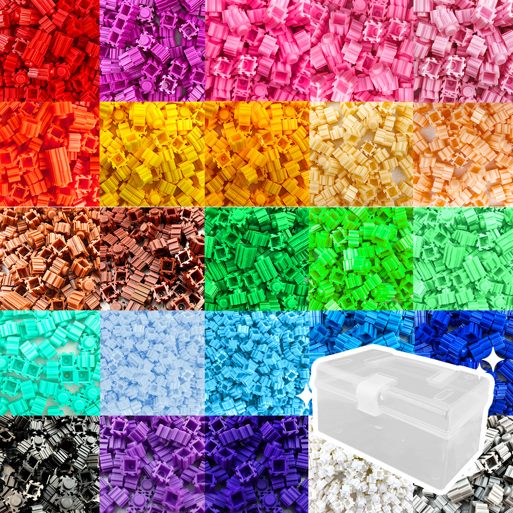 디폼블럭 8mm 리필팩 리필블럭 27색상 400pcs 도안증정 미니블록 DIY