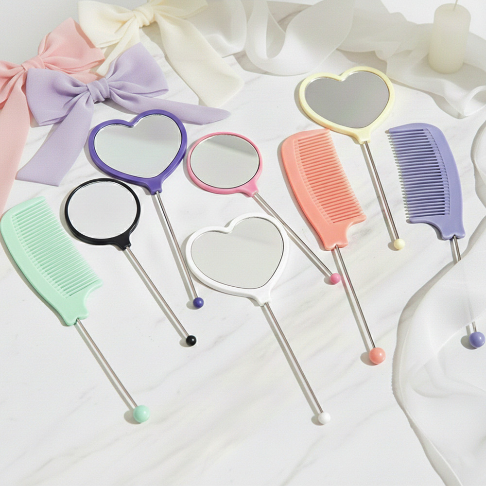 볼꾸 거꾸 빗꾸 비즈 거울 머리빗 꾸미기 부자재 재료 DIY / 볼펜 사무용 비즈펜 취미 만들기재료